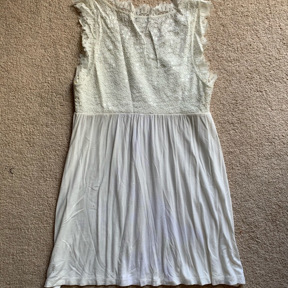 White Dress with lace top - Picture 2 of 2